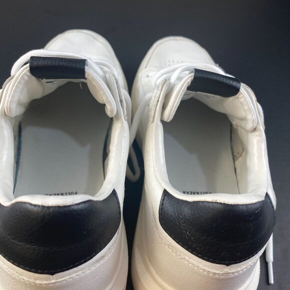 Pull & Bear Men's White Sneakers Sz 9 US Leather Movement Of An Urban Generation - Picture 7 of 14